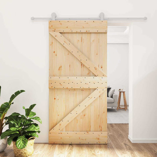 Posuvné Dveře Přírodní A Bílá 100 X 210 Cm