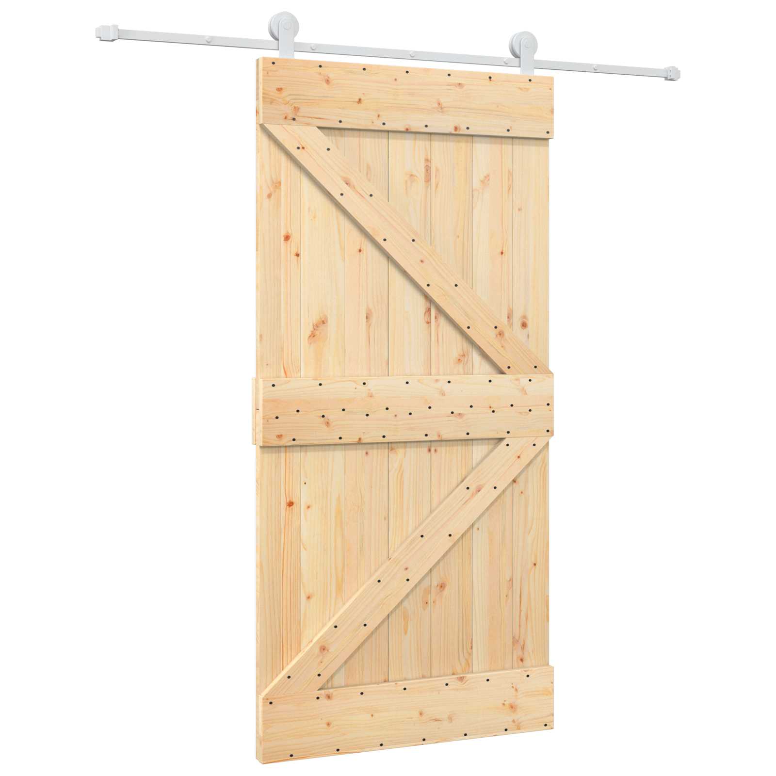 Posuvné Dveře Přírodní A Bílá 100 X 210 Cm