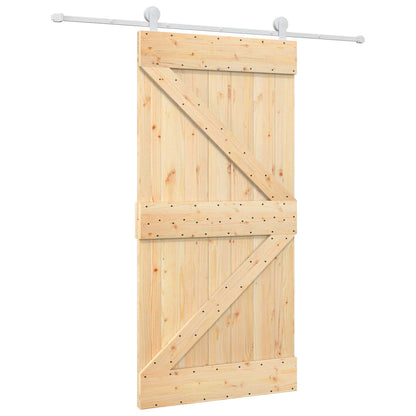 Posuvné Dveře Přírodní A Bílá 100 X 210 Cm