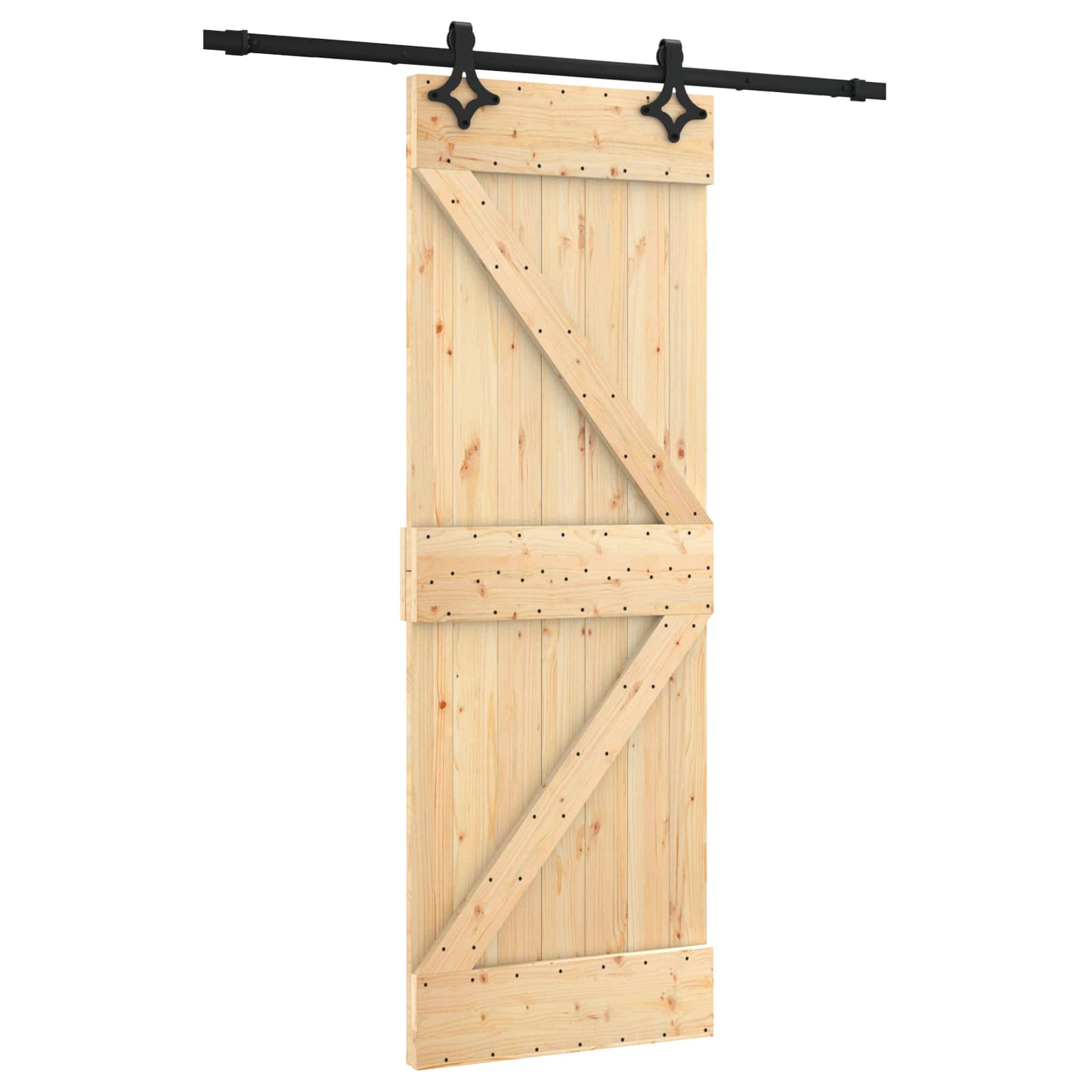 Posuvné Dveře Přirozená A Černá 70 X 210 Cm