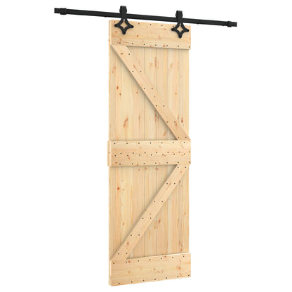 Posuvné Dveře Přirozená A Černá 70 X 210 Cm