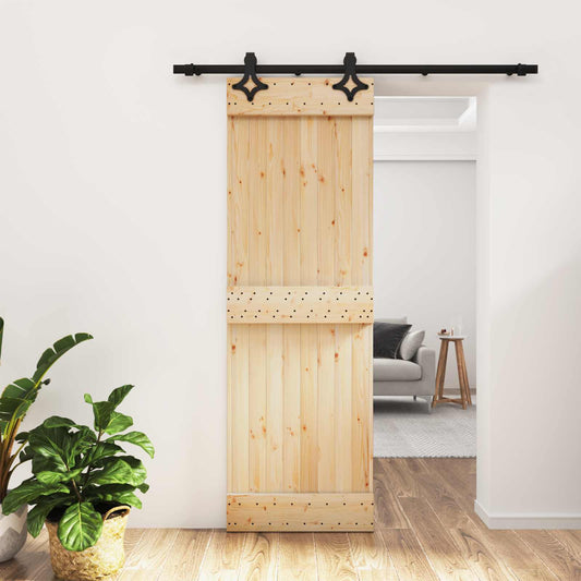 Posuvné Dveře Přirozená A Černá 70 X 210 Cm