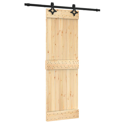 Posuvné Dveře Přirozená A Černá 70 X 210 Cm
