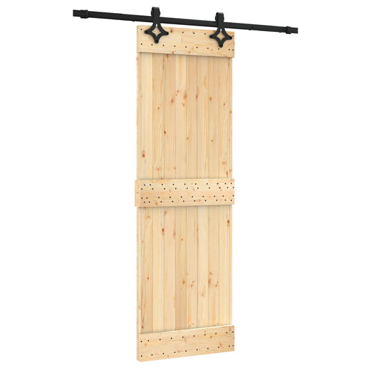 Posuvné Dveře Přirozená A Černá 70 X 210 Cm