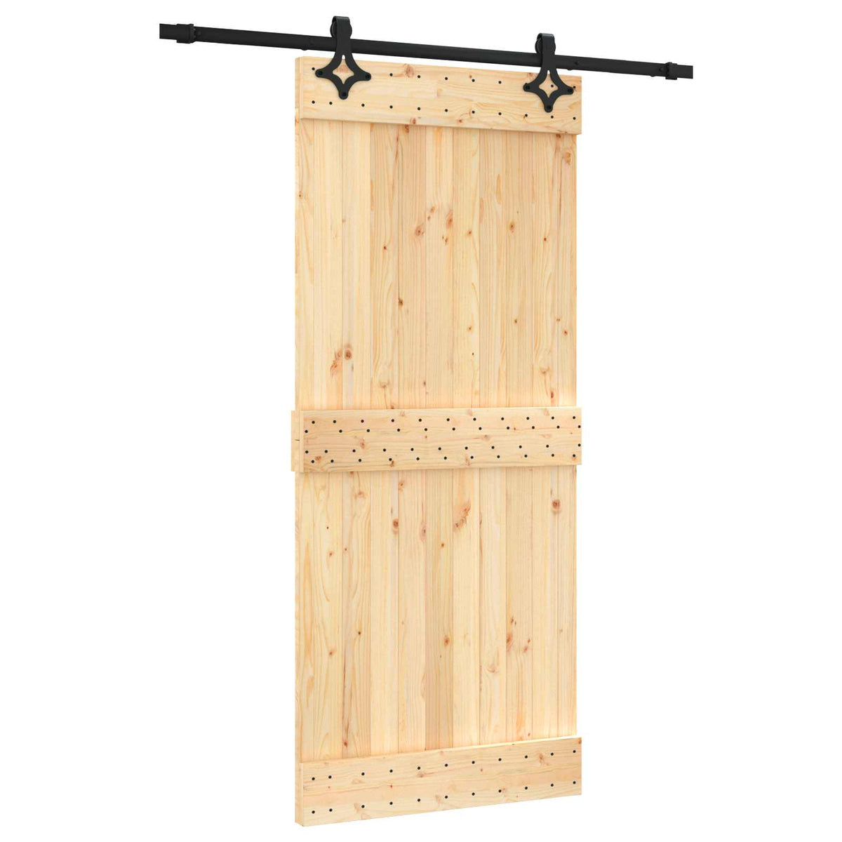 Posuvné Dveře Přirozená A Černá 90 X 210 Cm