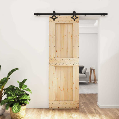 Posuvné Dveře Přirozená A Černá 70 X 210 Cm