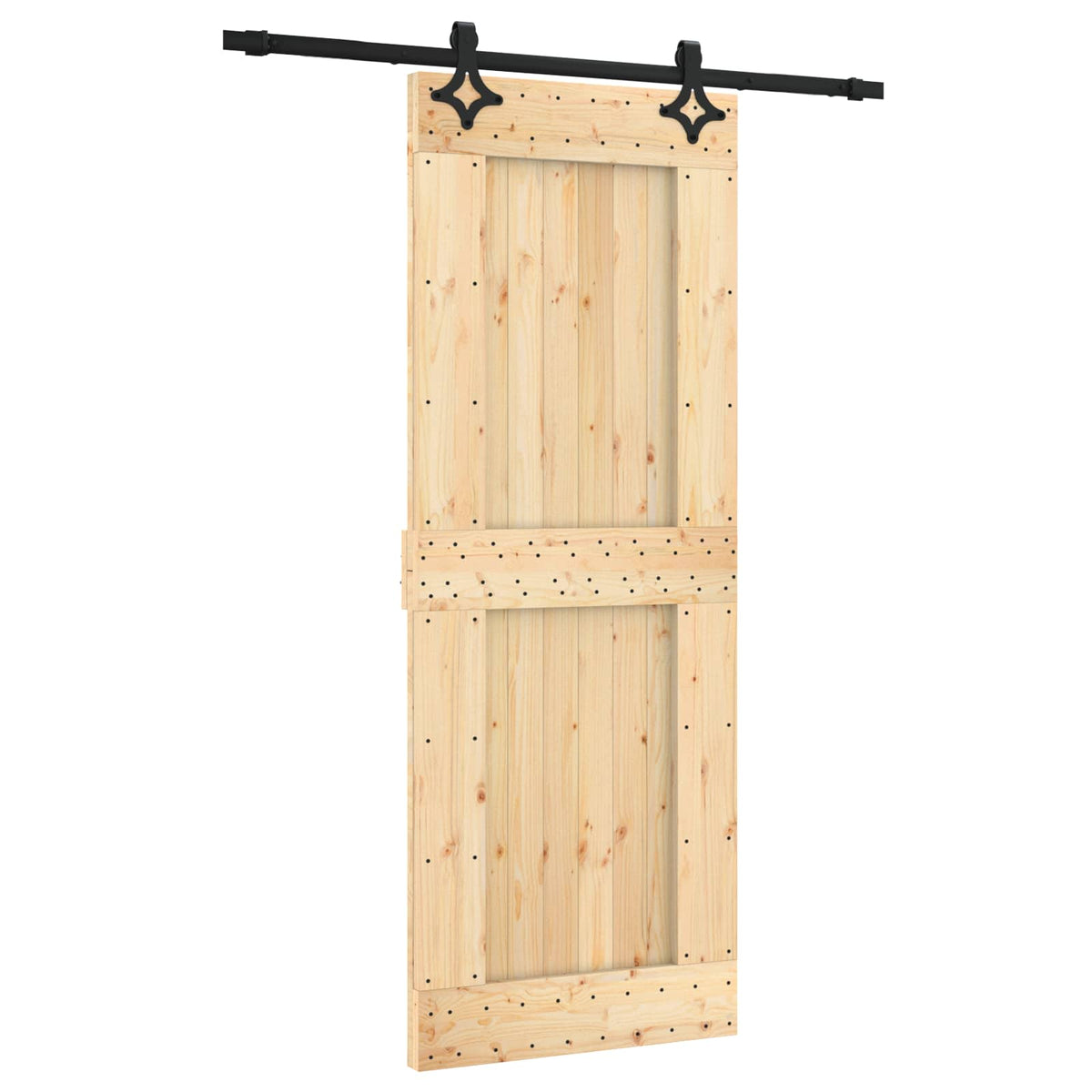 Posuvné Dveře Přirozená A Černá 80 X 210 Cm