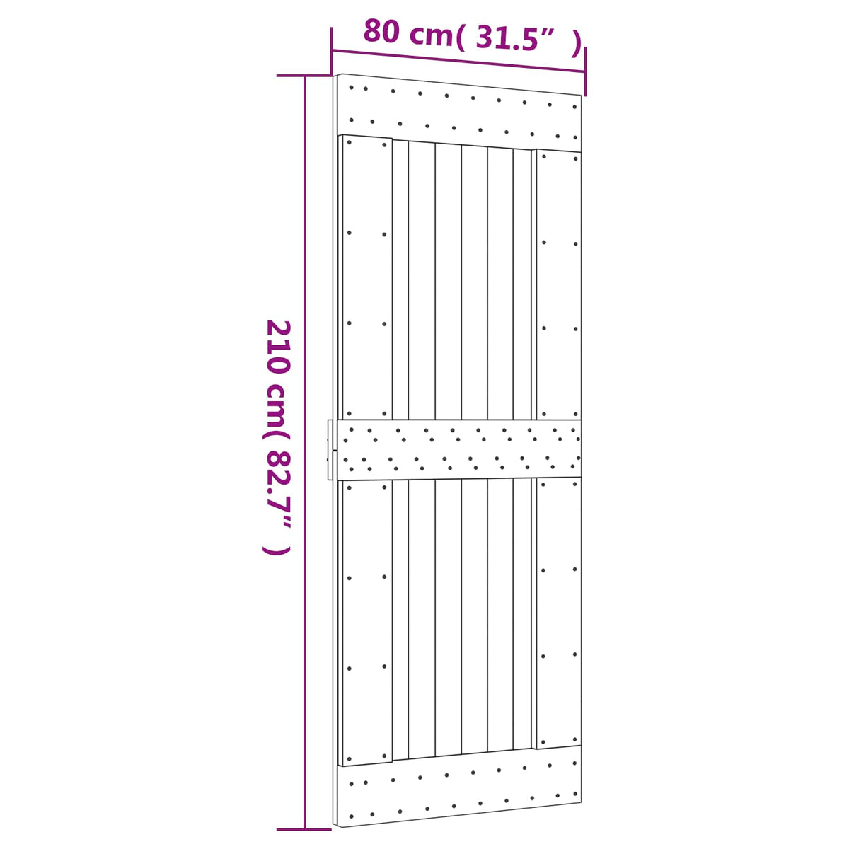 Posuvné Dveře Přirozená A Černá 80 X 210 Cm