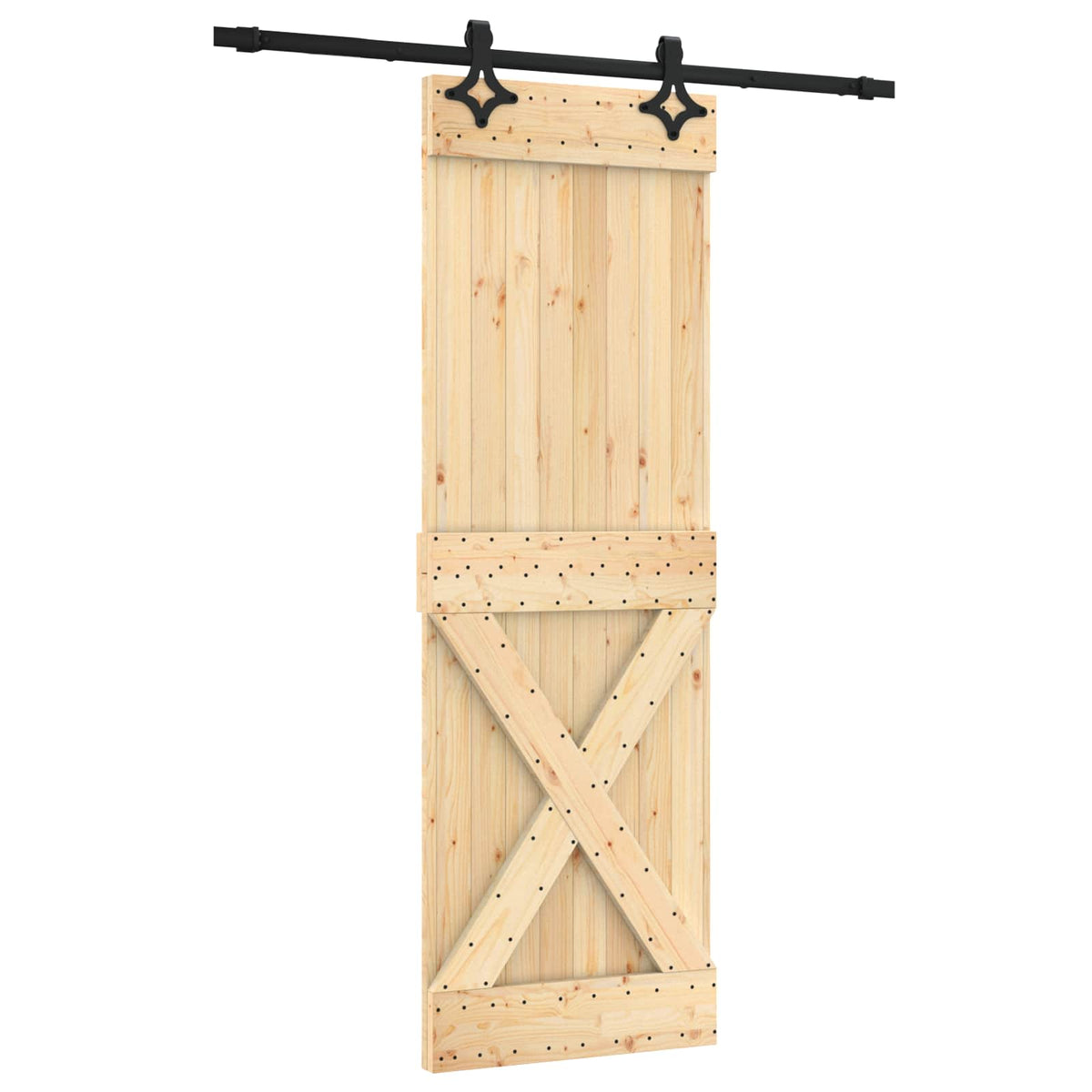 Posuvné Dveře Přirozená A Černá 70 X 210 Cm