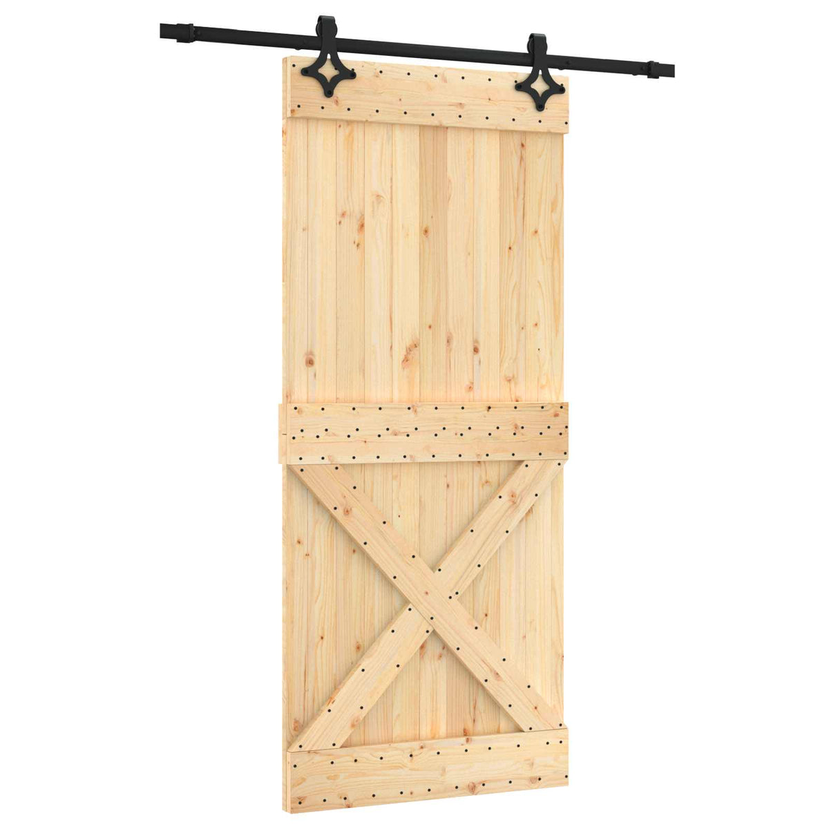 Posuvné Dveře Přirozená A Černá 90 X 210 Cm