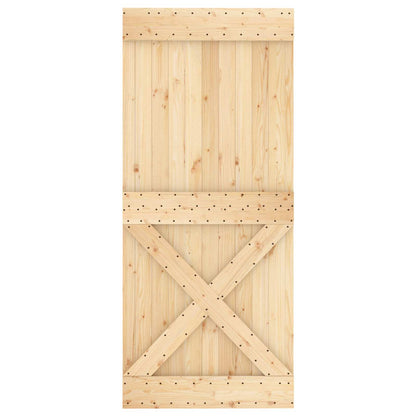 Posuvné Dveře Přirozená A Černá 90 X 210 Cm