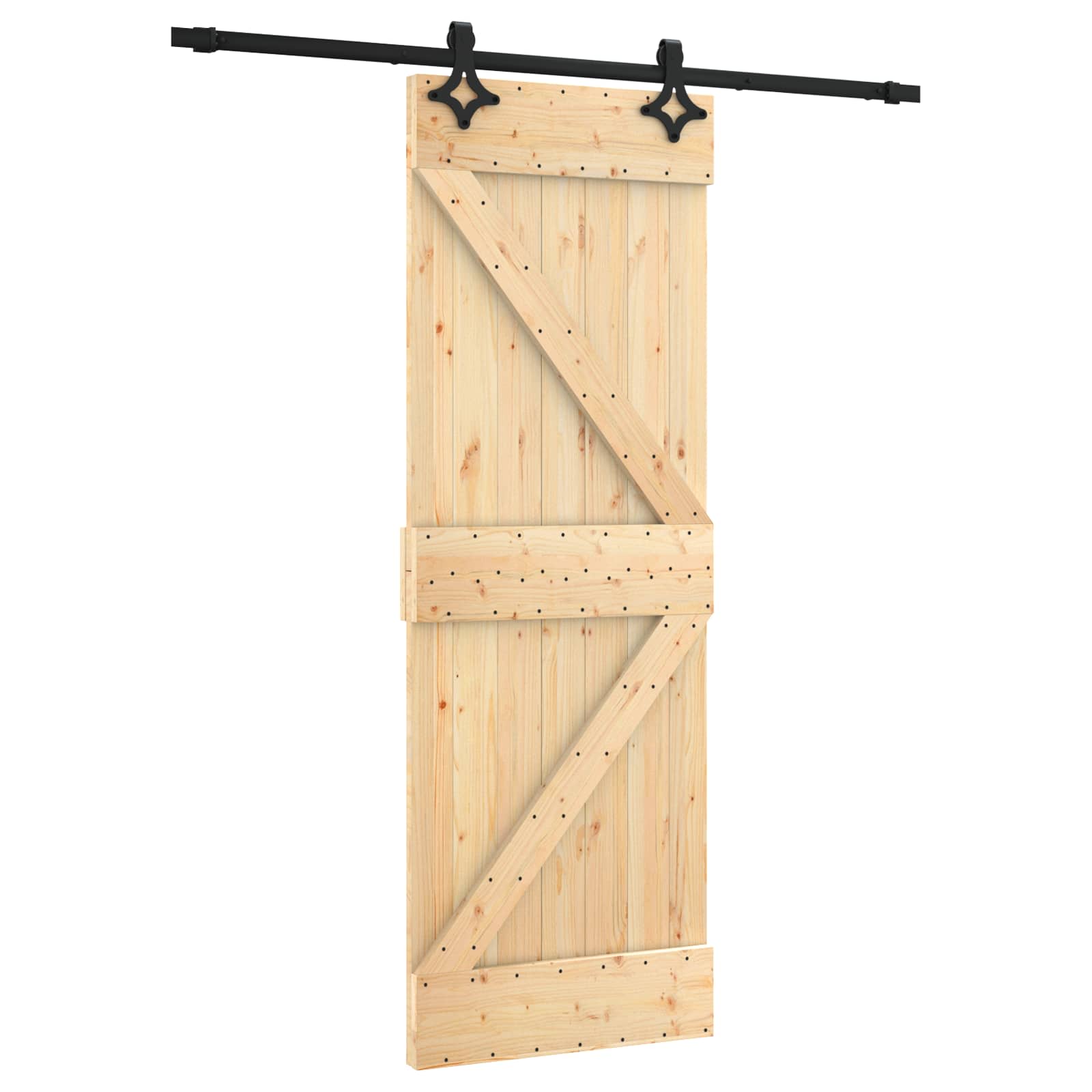 Posuvné Dveře Přirozená A Černá 70 X 210 Cm