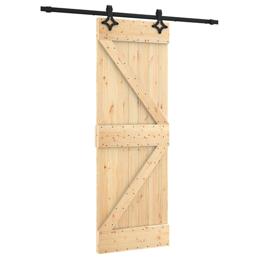 Posuvné Dveře Přirozená A Černá 70 X 210 Cm