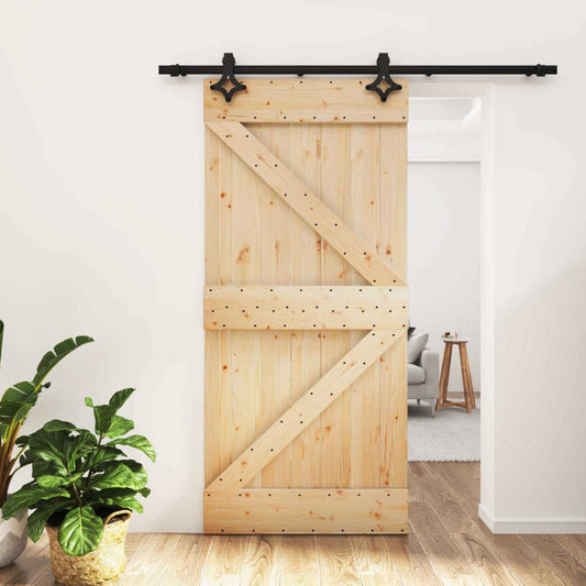 Posuvné Dveře Přirozená A Černá 95 X 210 Cm