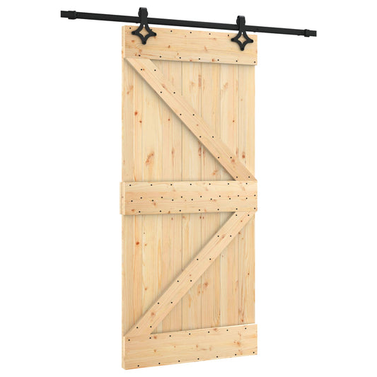 Posuvné Dveře Přirozená A Černá 95 X 210 Cm