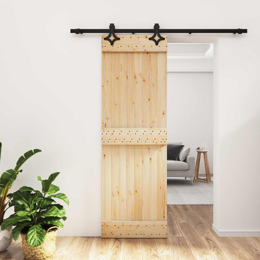 Posuvné Dveře Přirozená A Černá 70 X 210 Cm