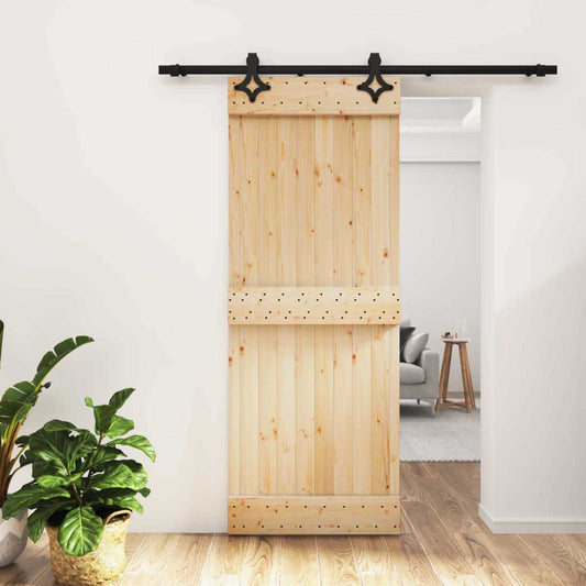 Posuvné Dveře Přirozená A Černá 80 X 210 Cm
