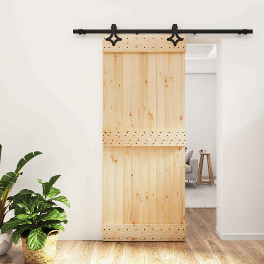 Posuvné Dveře Přirozená A Černá 85 X 210 Cm
