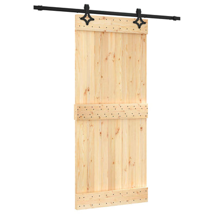 Posuvné Dveře Přirozená A Černá 90 X 210 Cm