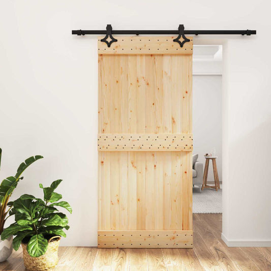 Posuvné Dveře Přirozená A Černá 95 X 210 Cm