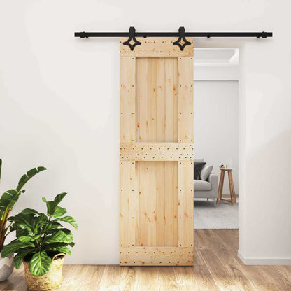 Posuvné Dveře Přirozená A Černá 70 X 210 Cm