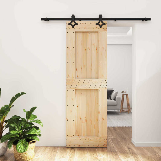 Posuvné Dveře Přirozená A Černá 70 X 210 Cm