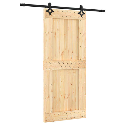 Posuvné Dveře Přirozená A Černá 90 X 210 Cm