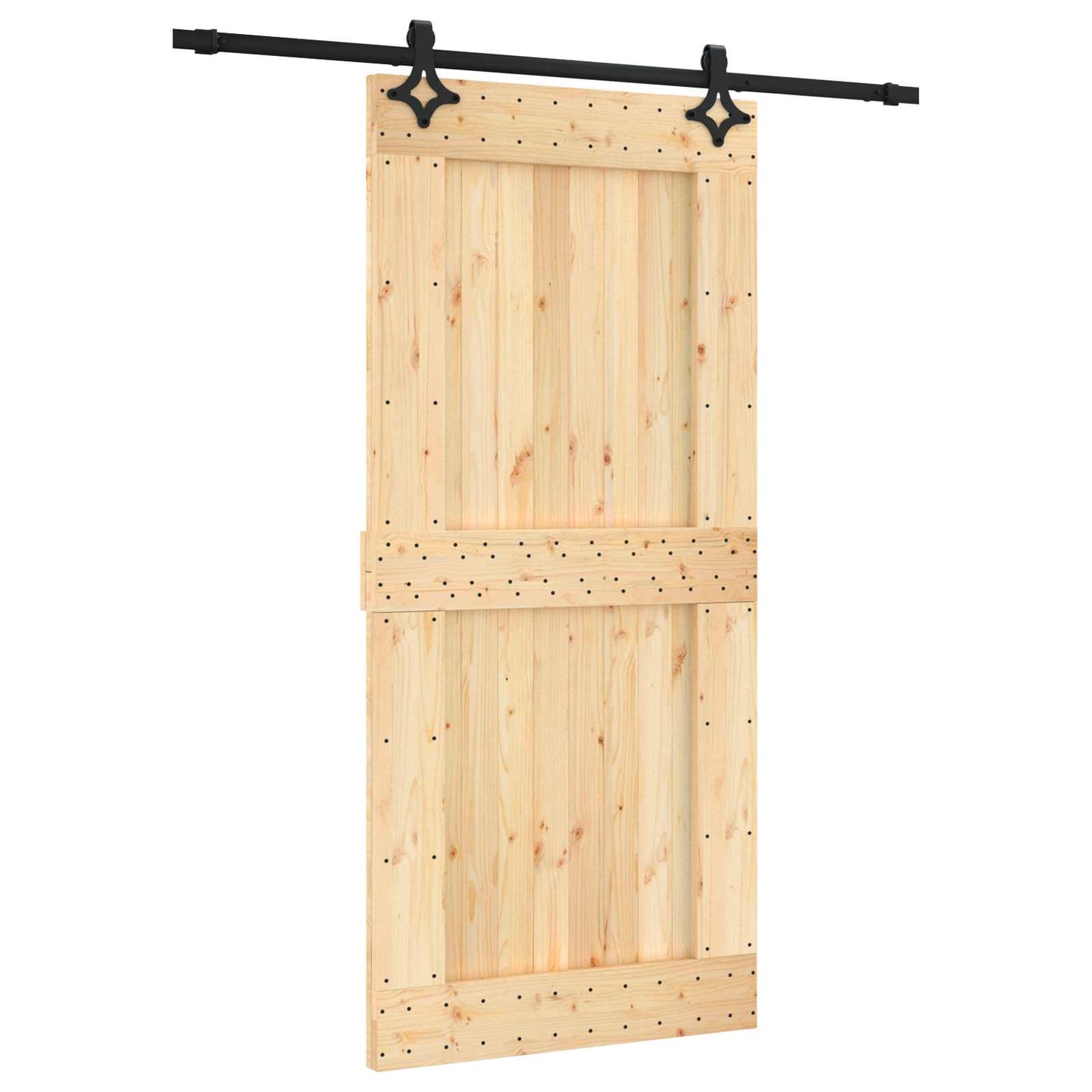 Posuvné Dveře Přirozená A Černá 95 X 210 Cm