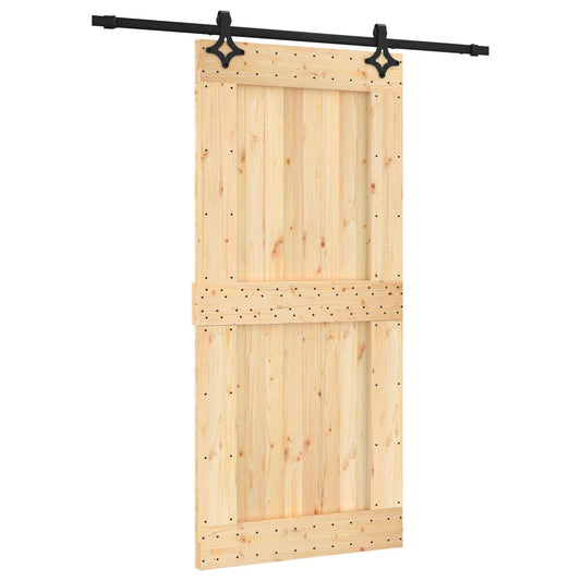 Posuvné Dveře Přirozená A Černá 95 X 210 Cm