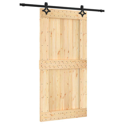 Posuvné Dveře Přirozená A Černá 100 X 210 Cm