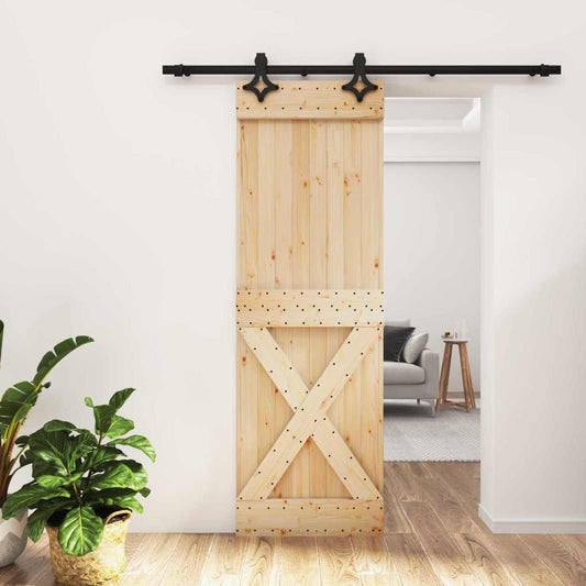 Posuvné Dveře Přirozená A Černá 70 X 210 Cm