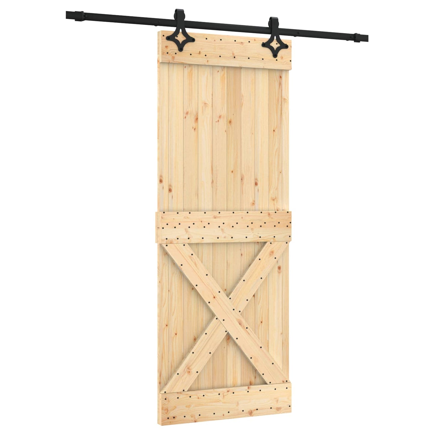 Posuvné Dveře Přirozená A Černá 80 X 210 Cm