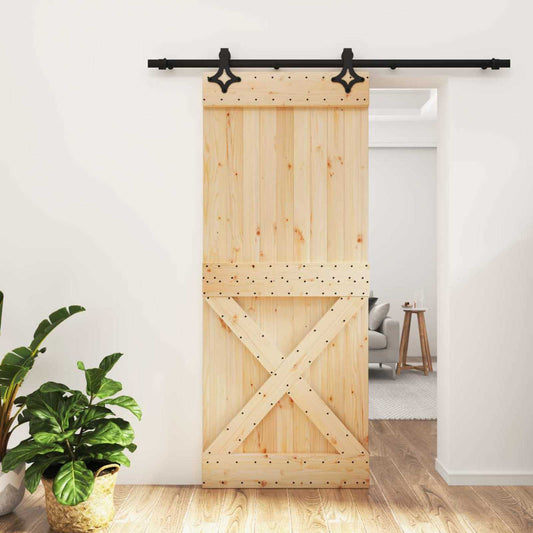 Posuvné Dveře Přirozená A Černá 85 X 210 Cm