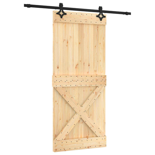 Posuvné Dveře Přirozená A Černá 90 X 210 Cm