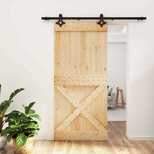 Posuvné Dveře Přirozená A Černá 95 X 210 Cm