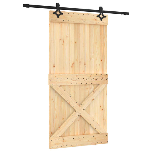 Posuvné Dveře Přirozená A Černá 100 X 210 Cm