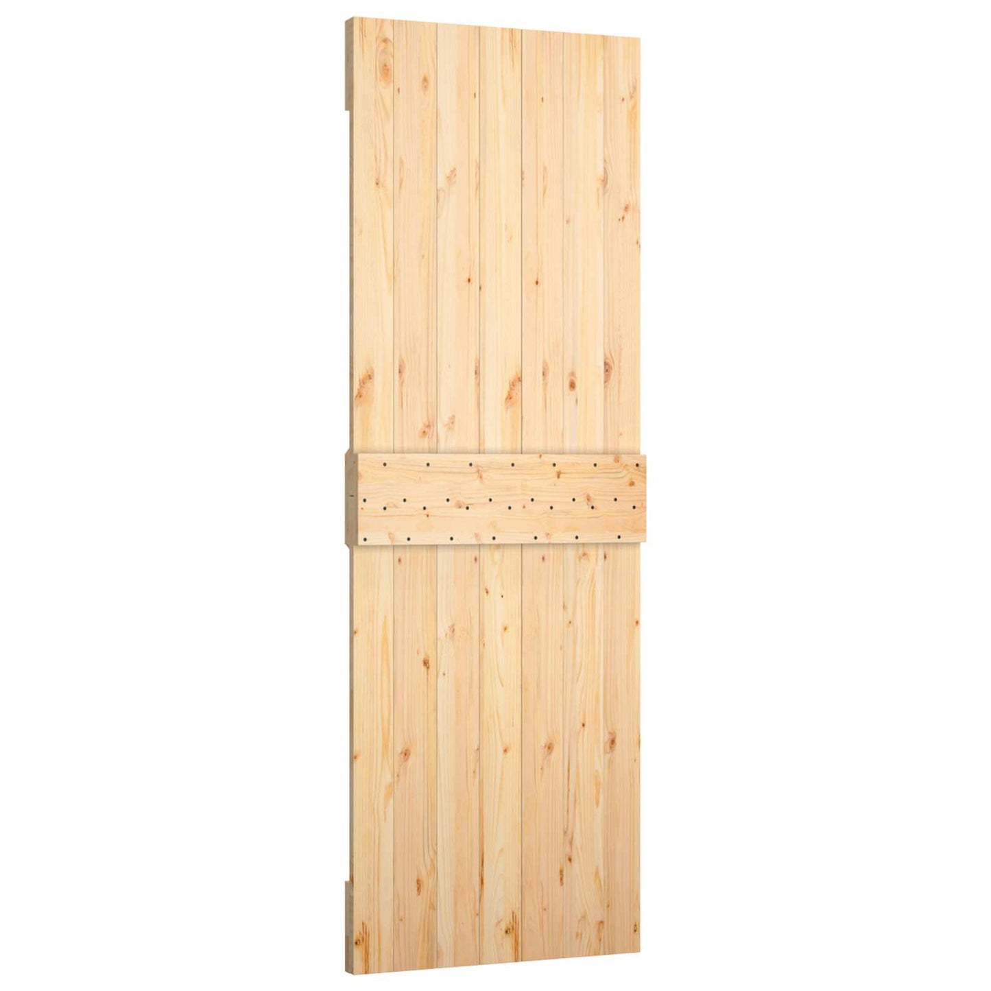 Posuvné Dveře Přírodní A Bílá 70 X 210 Cm Masivní Borové Dřevo