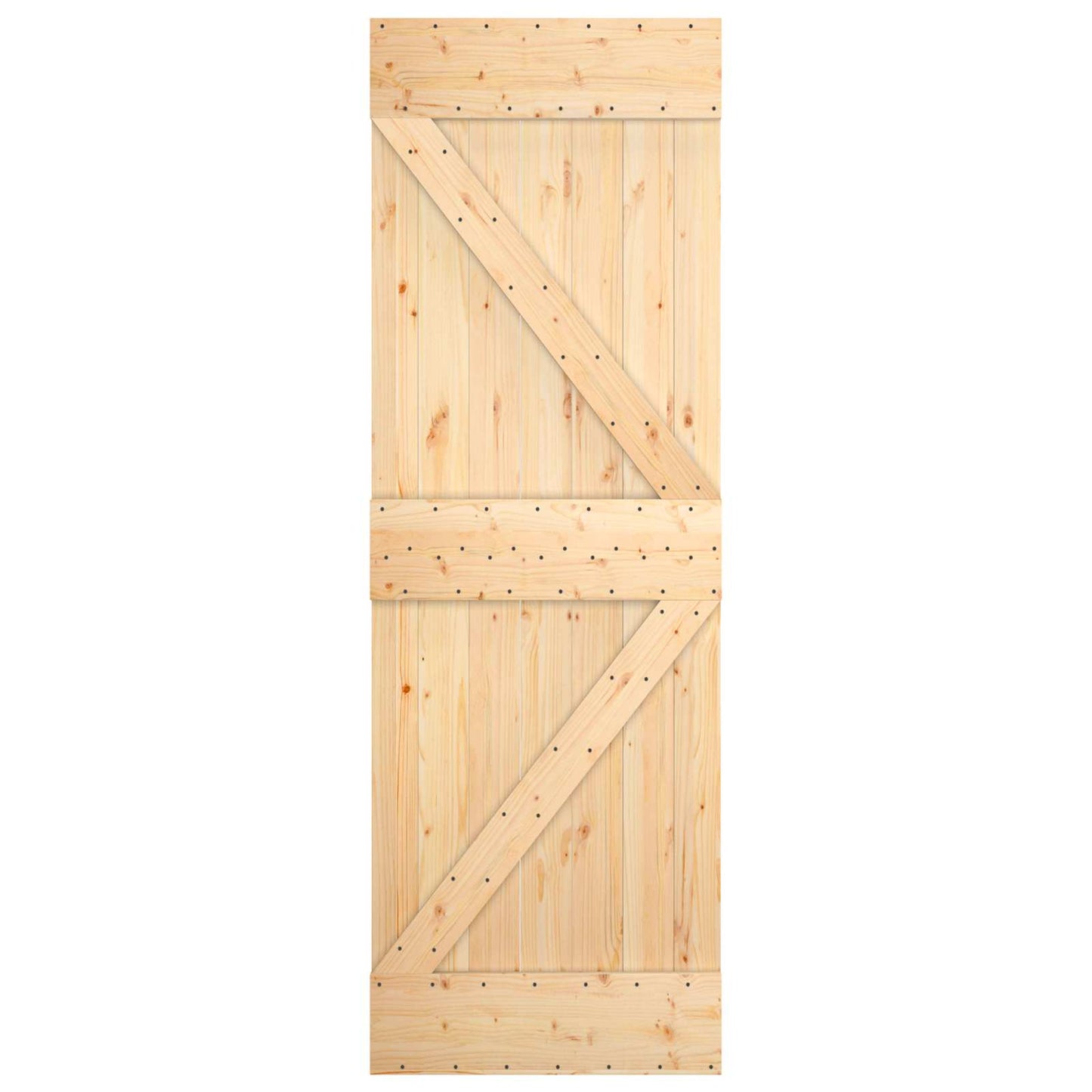 Posuvné Dveře Přírodní A Bílá 70 X 210 Cm Masivní Borové Dřevo