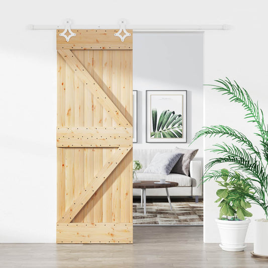 Posuvné Dveře Přírodní A Bílá 80 X 210 Cm