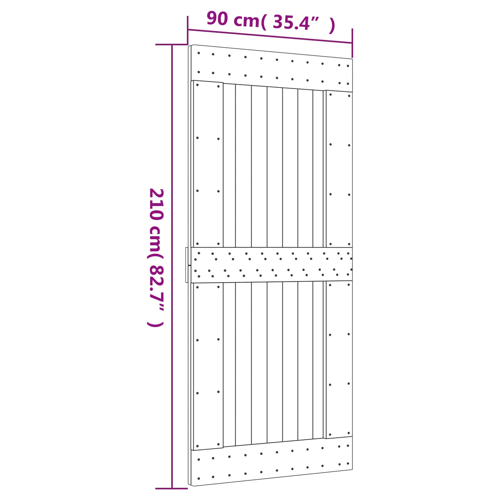 Posuvné Dveře Přírodní A Bílá 90 X 210 Cm Masivní Borové Dřevo