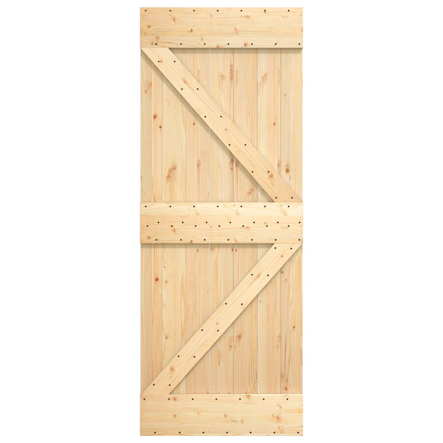Posuvné Dveře Přírodní A Bílá 85 X 210 Cm Masivní Borové Dřevo