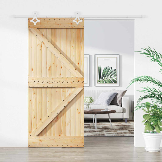 Posuvné Dveře Přírodní A Bílá 100 X 210 Cm