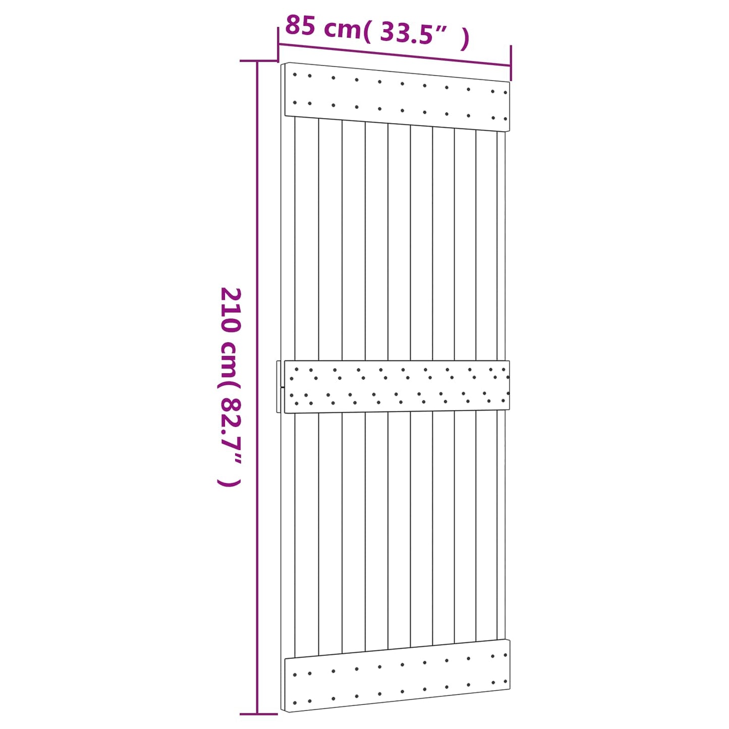 Posuvné Dveře Přírodní A Bílá 85 X 210 Cm Masivní Borové Dřevo