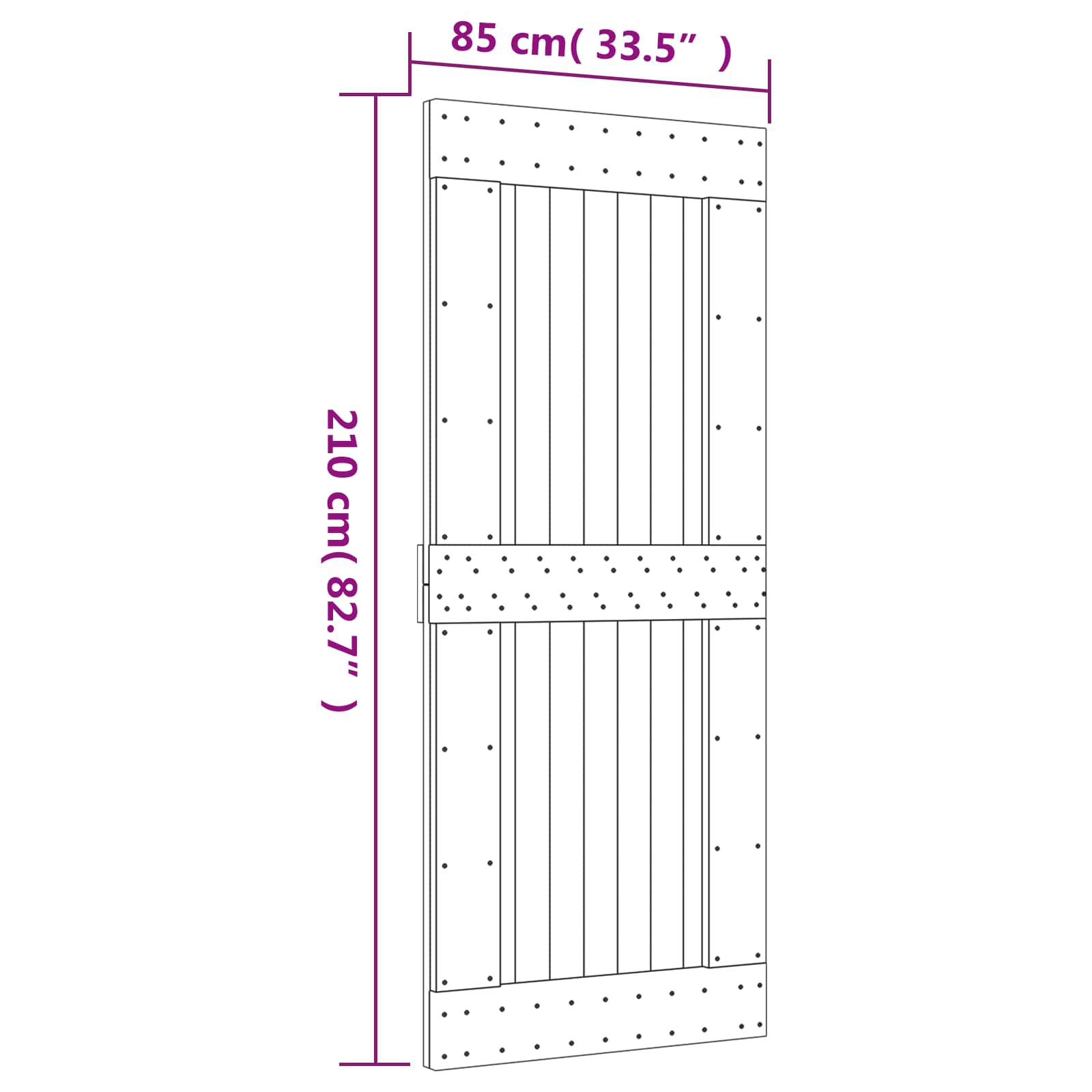 Posuvné Dveře Přírodní A Bílá 85 X 210 Cm Masivní Borové Dřevo