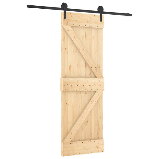 Posuvné Dveře Přirozená A Černá 70 X 210 Cm