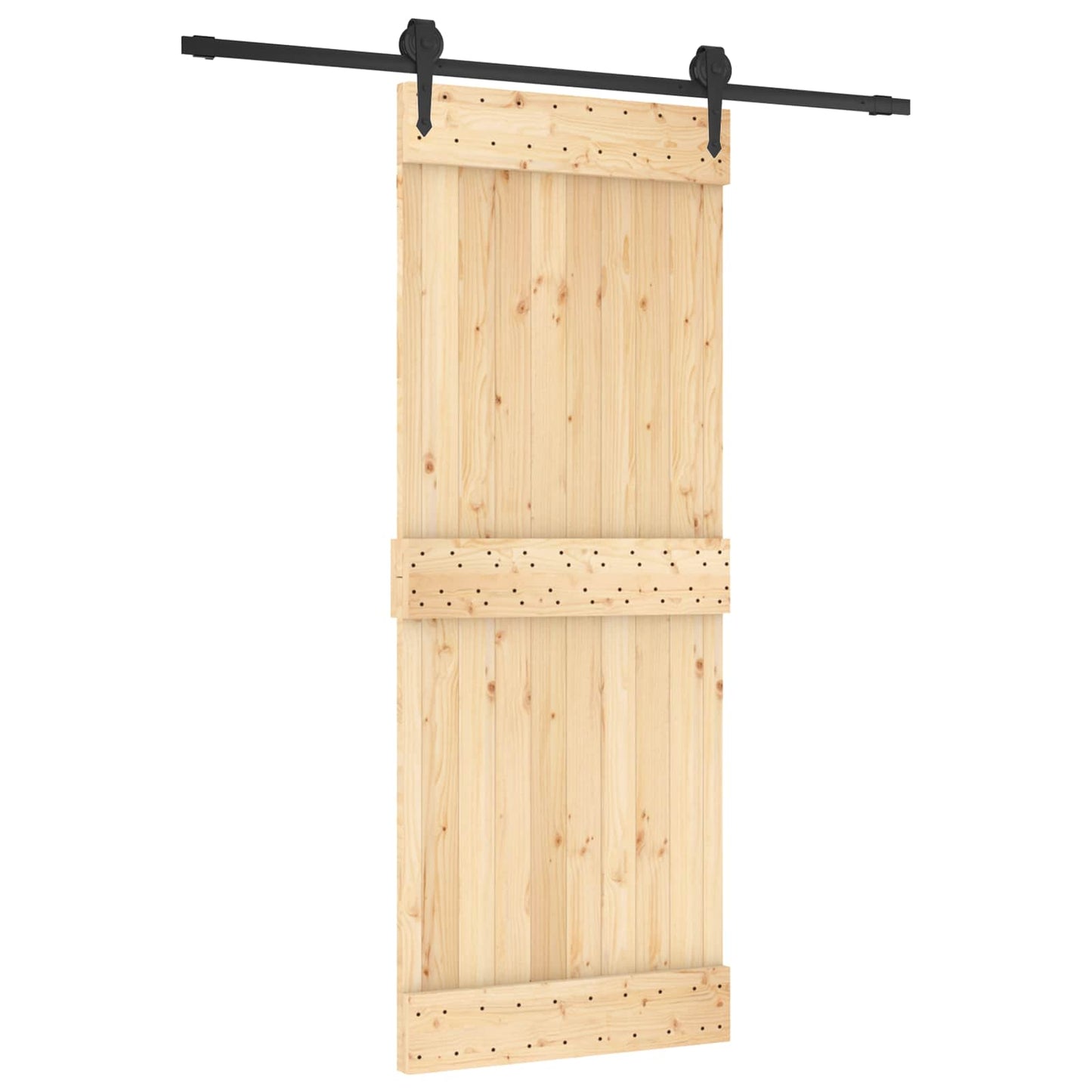 Posuvné Dveře Přirozená A Černá 80 X 210 Cm