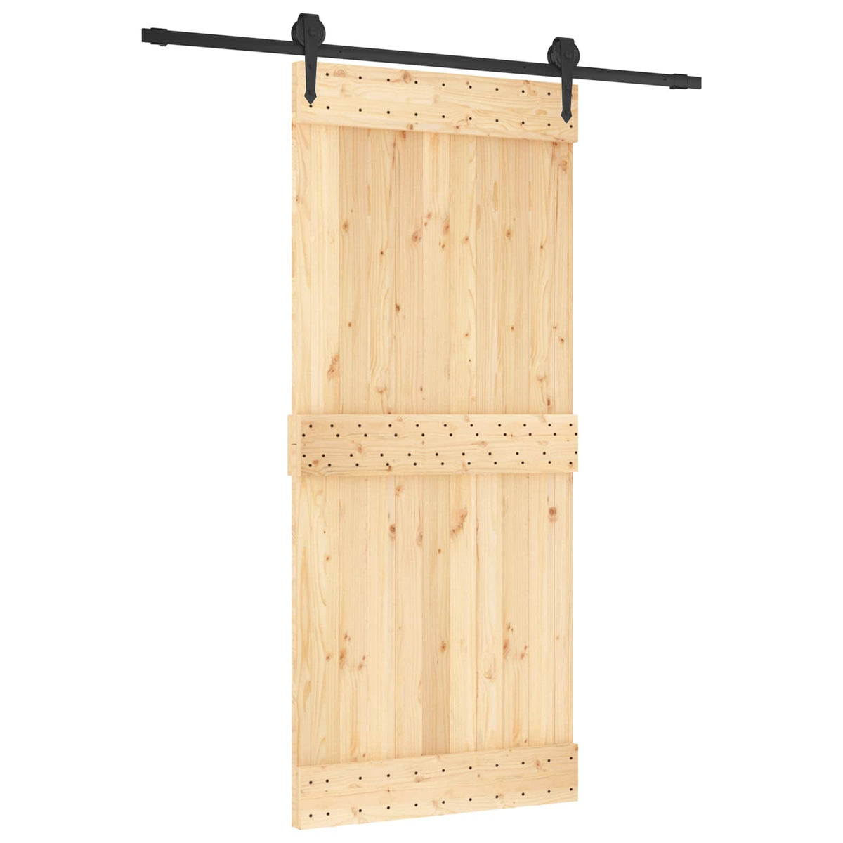 Posuvné Dveře Přirozená A Černá 90 X 210 Cm
