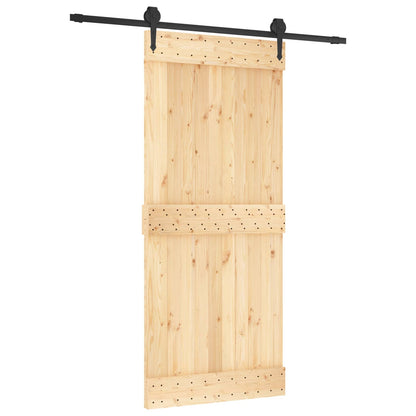 Posuvné Dveře Přirozená A Černá 90 X 210 Cm