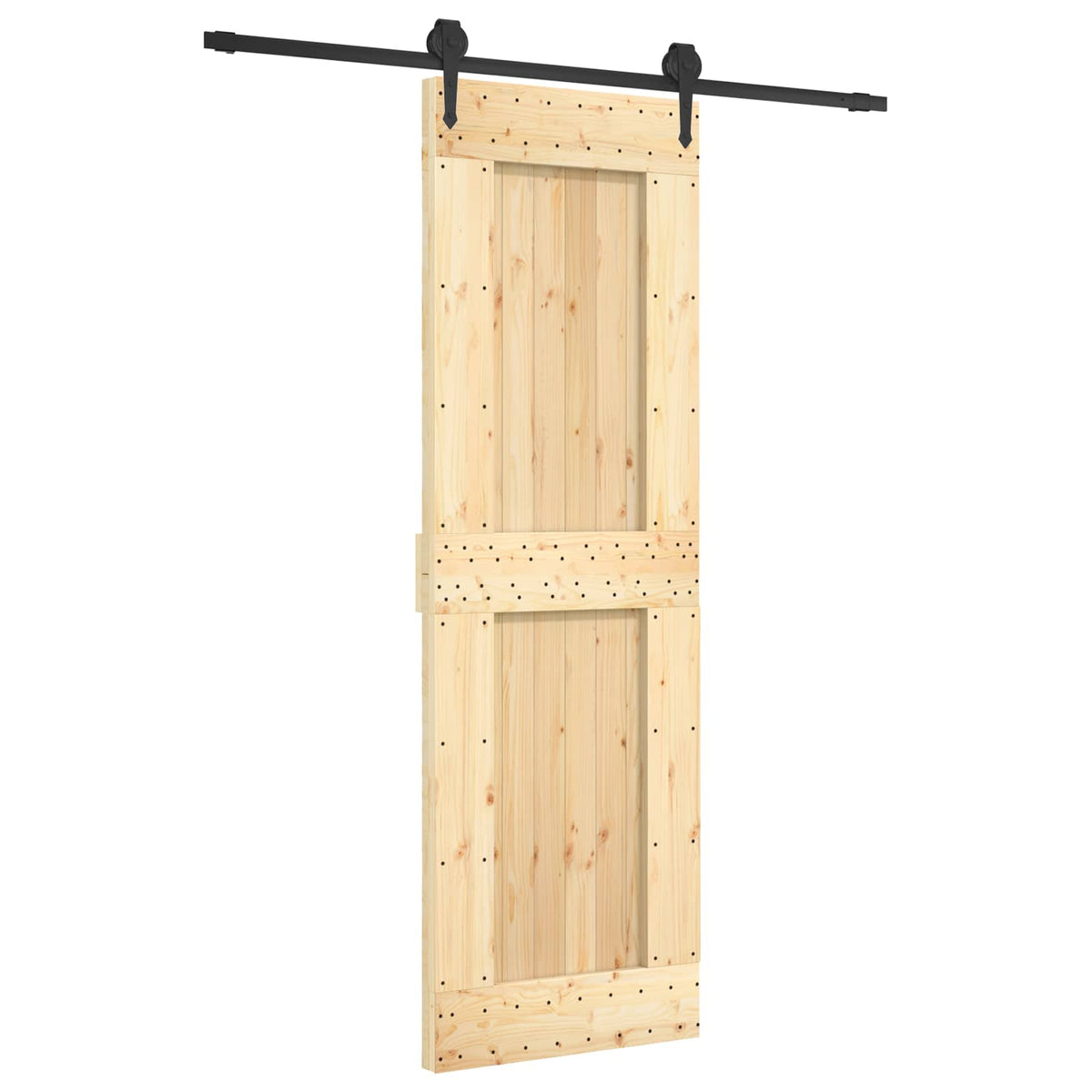 Posuvné Dveře Přirozená A Černá 70 X 210 Cm