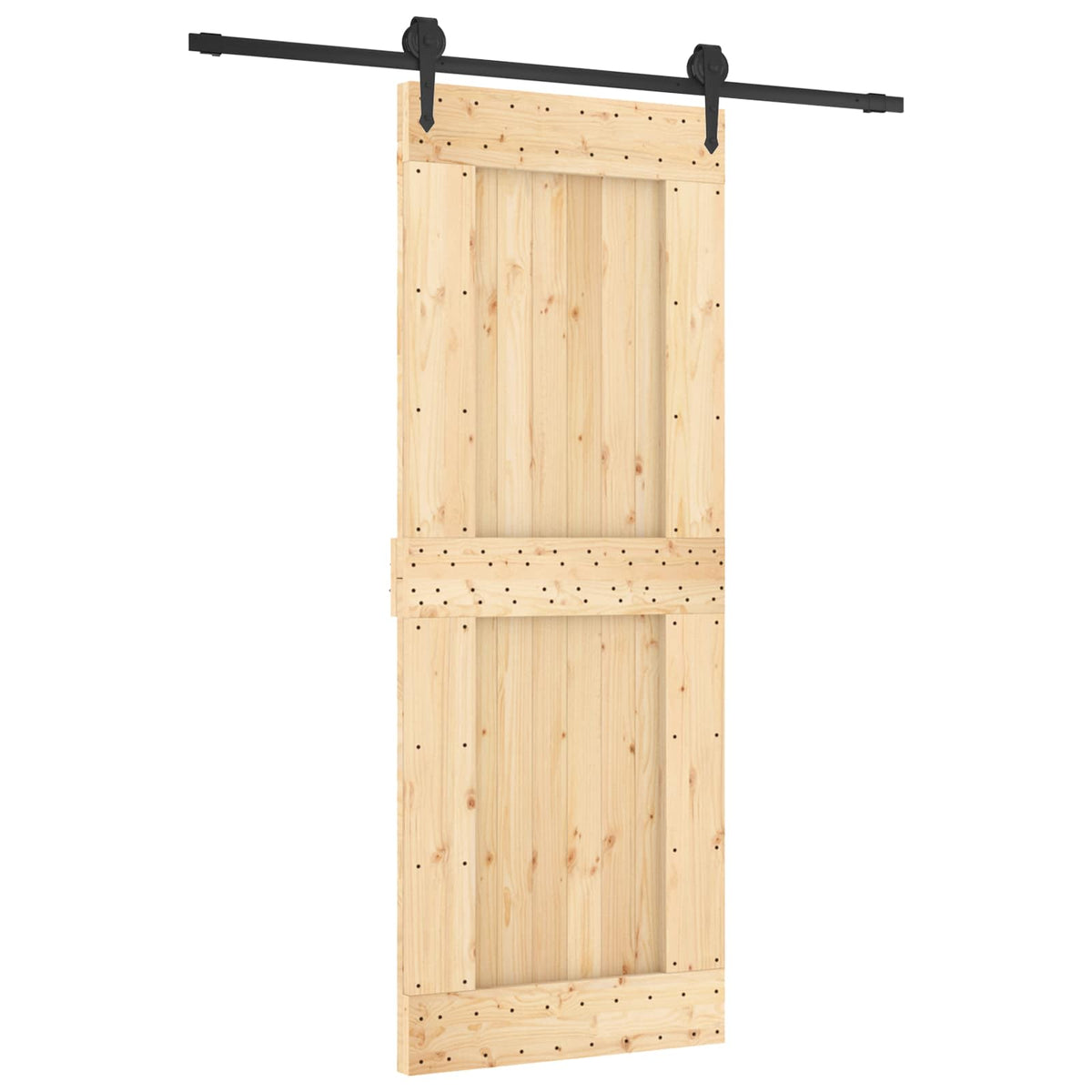 Posuvné Dveře Přirozená A Černá 80 X 210 Cm